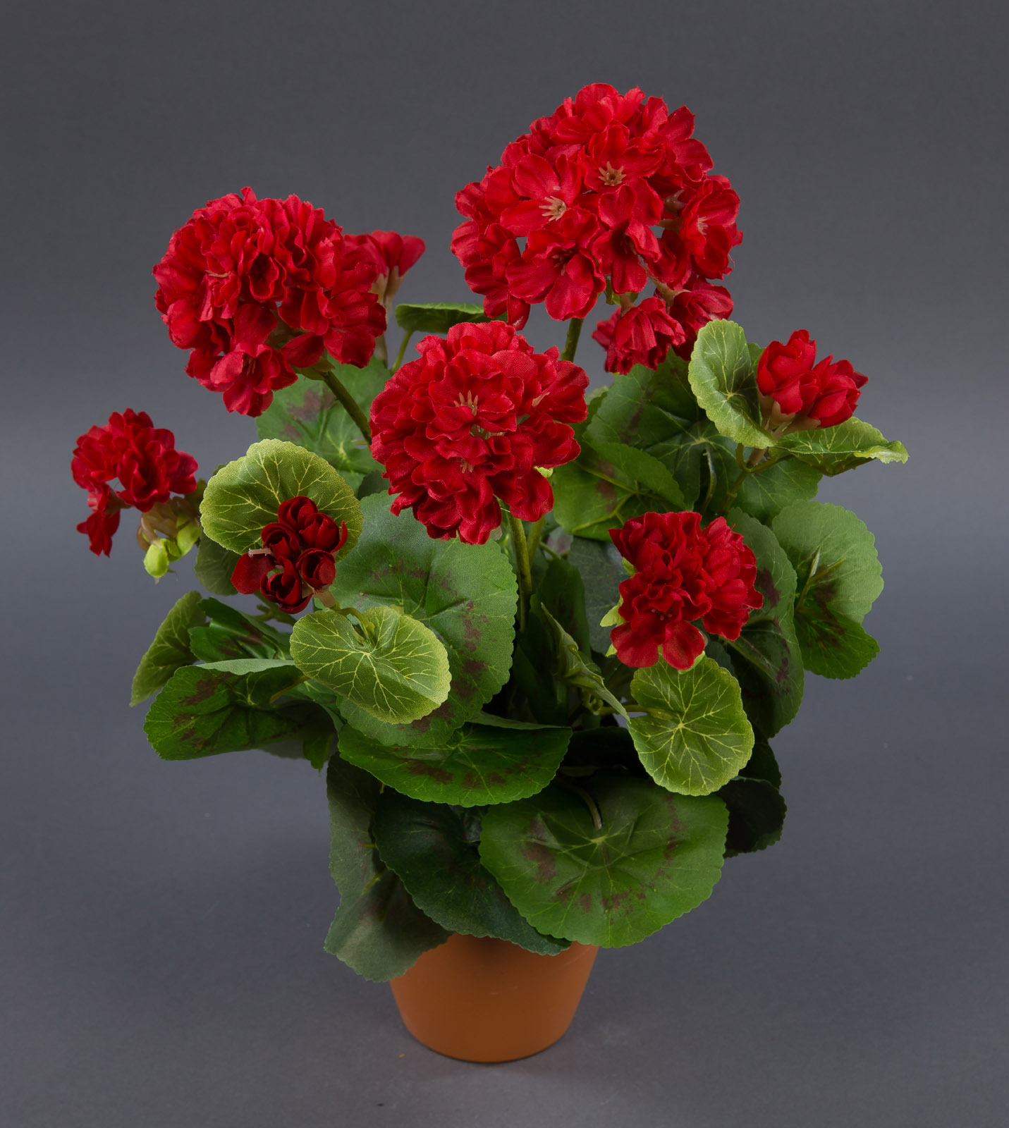 Geranie 36cm rot -ohne Topf- LM knstliche Blumen Kunstpflanzen Kunstblumen  | eBay.de